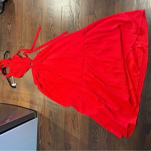 Lulu’s Red Halter Maxi Dress